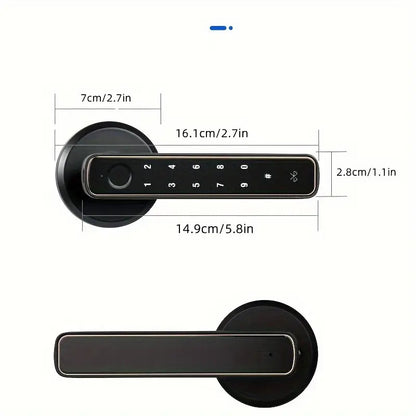 Intelligent Tuya 4 in 1 handle with fingerprint handle