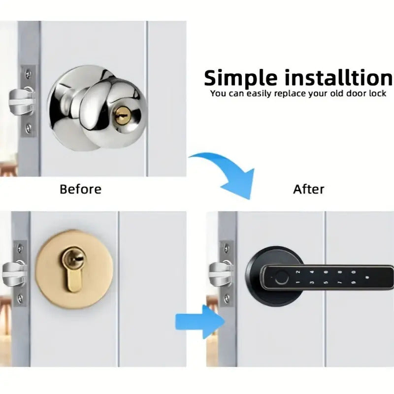 Intelligent Tuya 4 in 1 handle with fingerprint handle