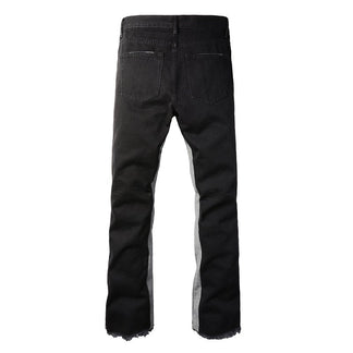Jeans Neri Flare™ | Stile Streetwear con Dettagli a Contrasto