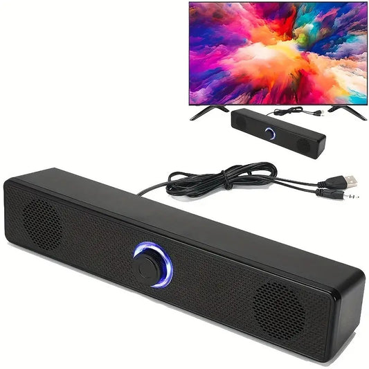 Soundbar Cablata con Altoparlanti Surround per Computer e Tv