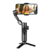 Portable stabilizer for smartphones with free filling light