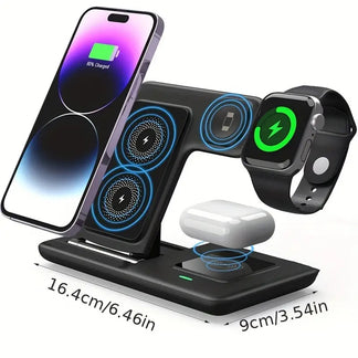 Wireless 3 In 1 Rapid Refill Station for iPhone, Apple Watch and Auricular