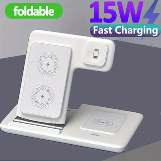 Wireless 3 In 1 Rapid Refill Station for iPhone, Apple Watch and Auricular