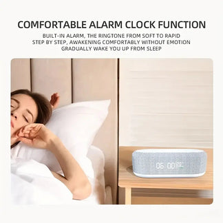 Wireless charging station with digital alarm clock and night light