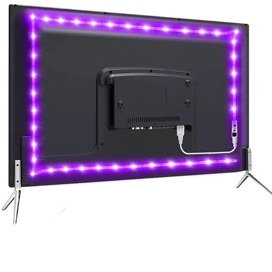 Striscia LED Bluetooth USB RGB 5050 SMD, Flessibile, Adesiva, per TV e Desktop