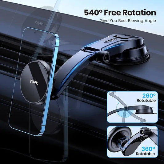 Auto magnetic support for iPhone