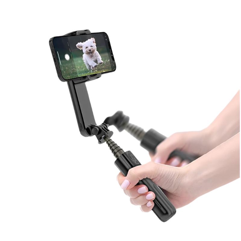 Supporto Stabilizzatore Portatile con Asta allungabile e Luce di Riempimento per Telefoni