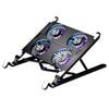 Folding support for laptop with silent fan