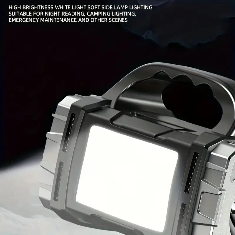 Torcia LED Ricaricabile Solare e USB con Luce Laterale COB