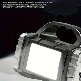 Torcia LED Ricaricabile Solare e USB con Luce Laterale COB