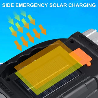 Torcia LED Ricaricabile Solare e USB con Luce Laterale COB
