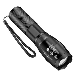 Torcia LED ad Alta Potenza, 5 Modalità di Illuminazione, Zoomabile, Impermeabile, in Lega di Alluminio
