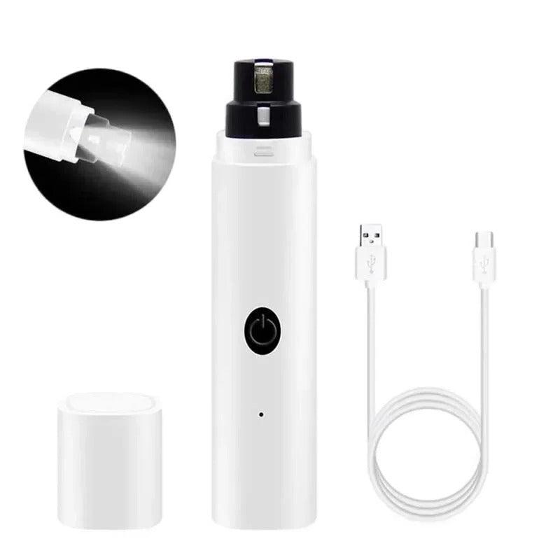 Tronchesina Elettrica per Unghie di Cane, Affilatrice Ricaricabile con Luce LED, Silenziosa e USB per Toelettatura di Gatti e Cani