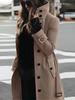 Cappotto da donna lungo elegante con cintura e bottoni – stile classico e impermeable