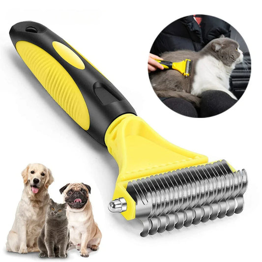 <tc>PetCare Brush™ | Double-Blade Stainless Comb for Shedding Fur</tc>