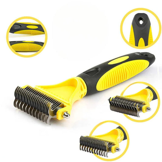 <tc>PetCare Brush™ | Double-Blade Stainless Comb for Shedding Fur</tc>