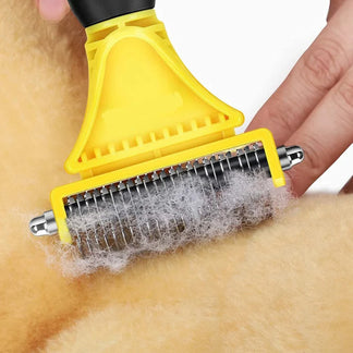 <tc>PetCare Brush™ | Double-Blade Stainless Comb for Shedding Fur</tc>