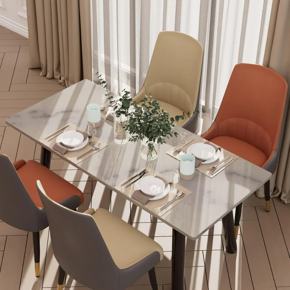 Set di 2 sedie da pranzo in pelle – eleganti e confortevoli