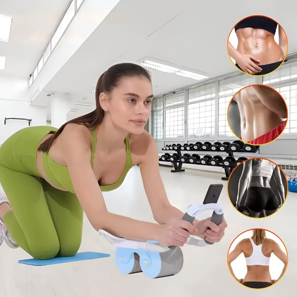 Rullo Addominali Pro | Con Manici Ergonomici, Doppia Ruota e Supporto Antiscivolo