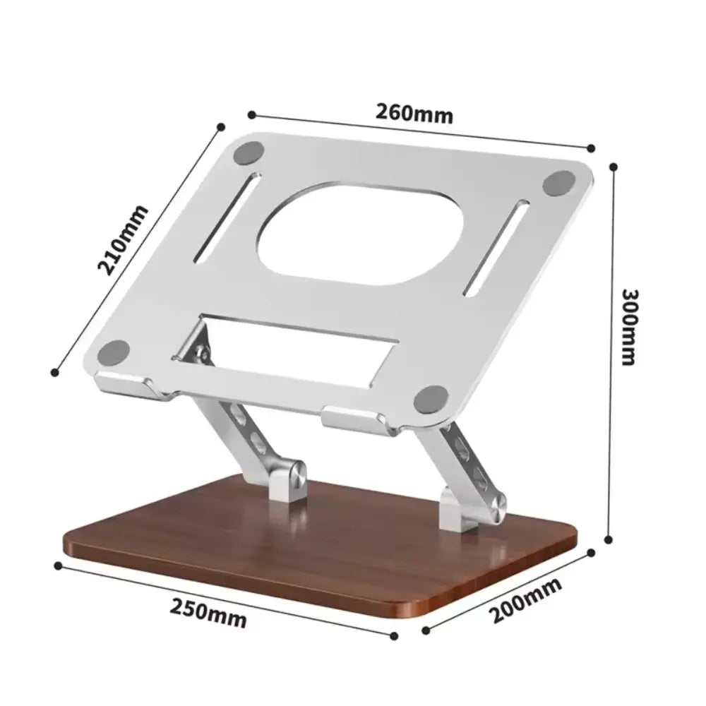 Supporto Laptop Ergonomico™ | Regolabile in Altezza con Base in Legno MigliorPrezzi.com