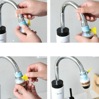Rubinetto con filtro per acqua a 6 strati™ | Set da 3 pezzi Acqua pura per la tua cucina