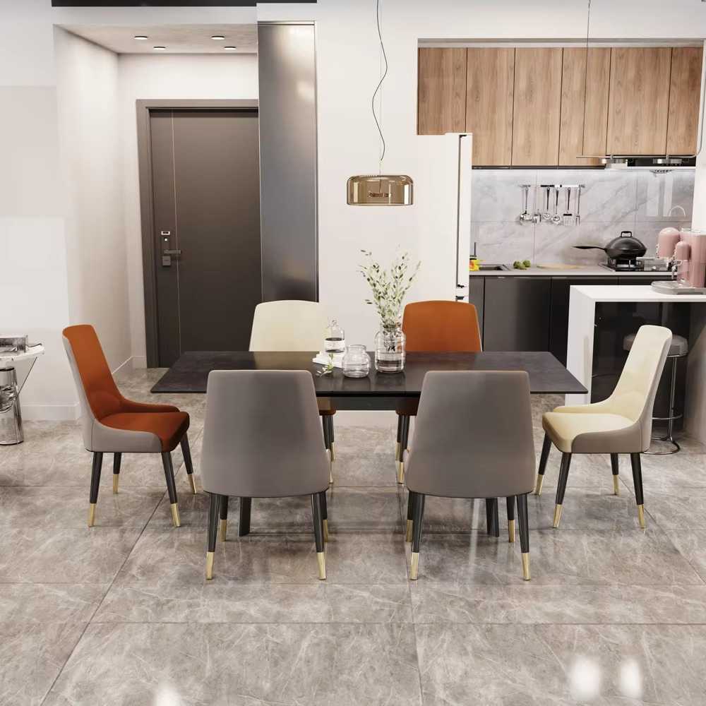 Set di 2 sedie da pranzo in pelle – eleganti e confortevoli