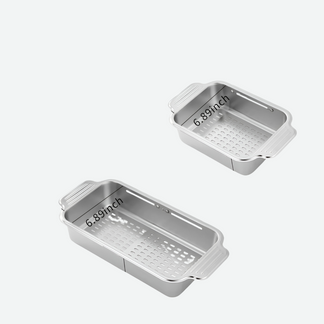 <tc>Adjustable Sink Basket | Perfect for Fruits, Vegetables, Dishes and Utensils</tc>
