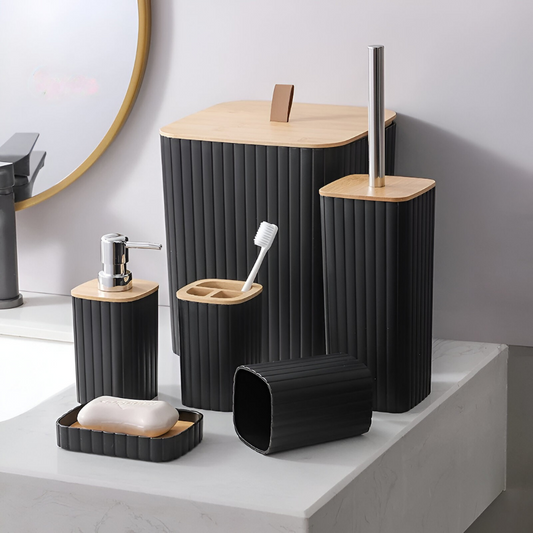 Set da bagno con cestino™ | Elegante set da bagno per l'armonia