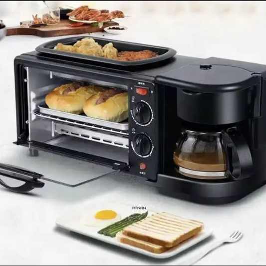 3-in-1 ™ breakfast machine | Prepare toast, coffee and eggs in a moment