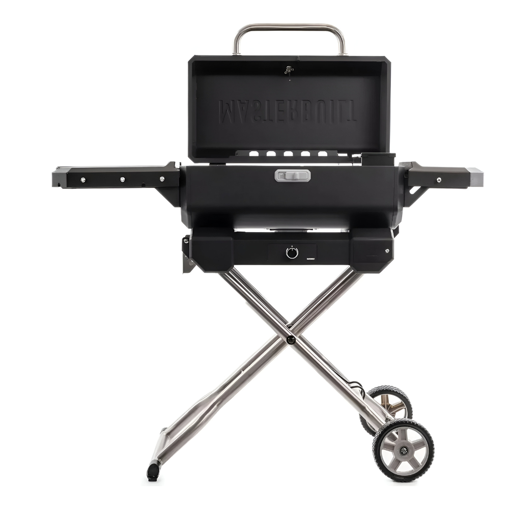 <tc>Portable Barbecue Grill with Wheels and Side Tables – Easy Outdoor Cooking</tc>