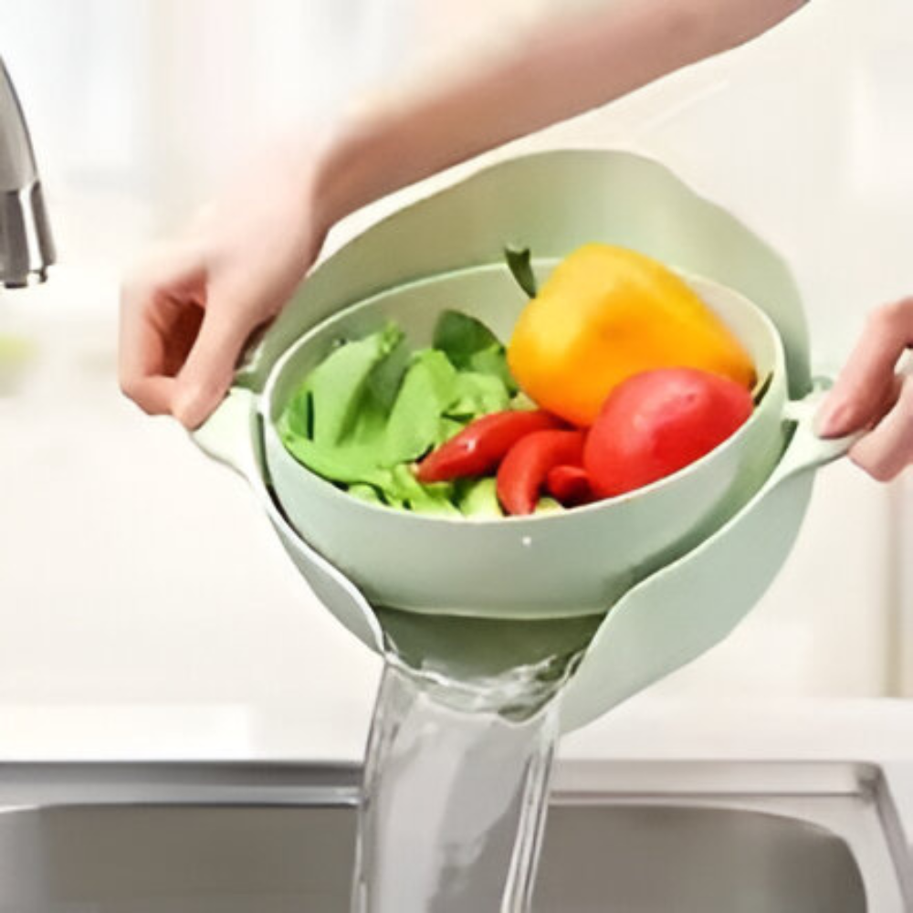 <tc>Intelligent Drain Bowl™ | Effortless Rinsing and Straining in One Step</tc>