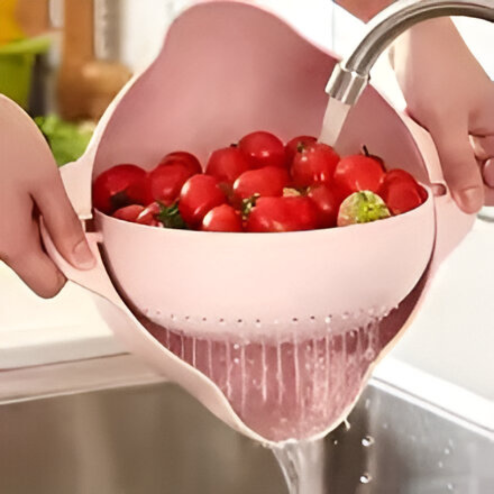 <tc>Intelligent Drain Bowl™ | Effortless Rinsing and Straining in One Step</tc>