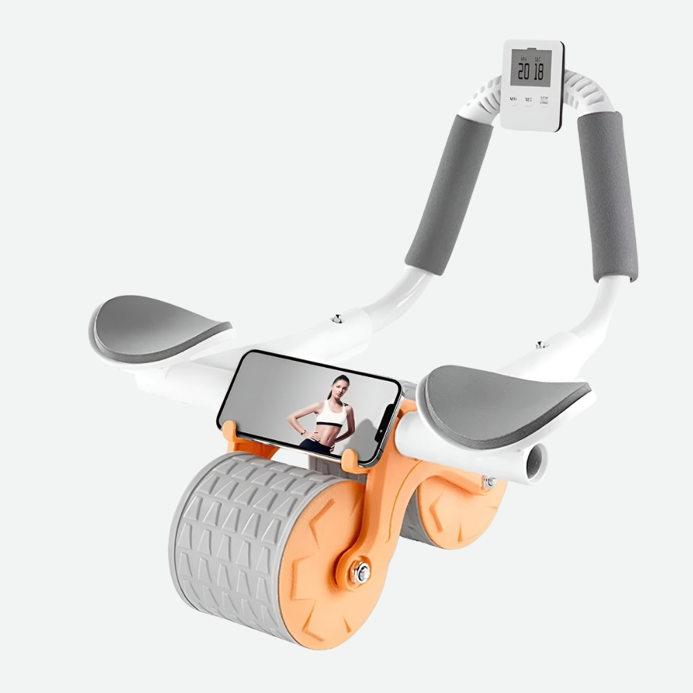 Rullo Addominali Pro | Con Manici Ergonomici, Doppia Ruota e Supporto Antiscivolo