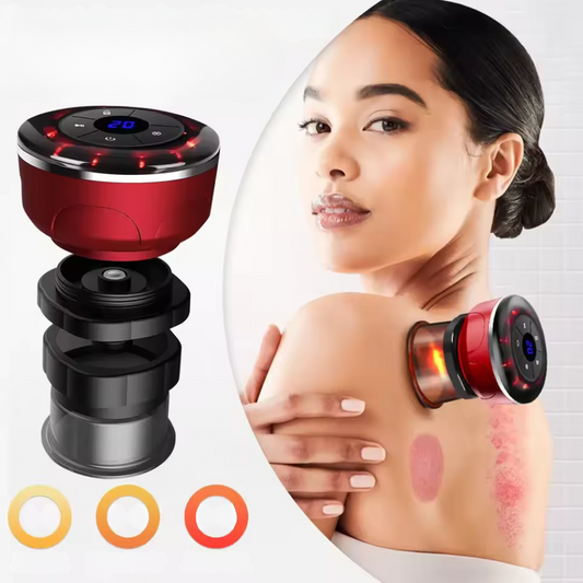 Set di Coppette Elettriche Massaggianti 8 Pezzi con Calore e Aspirazione