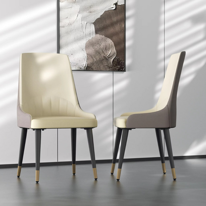 Set di 2 sedie da pranzo in pelle – eleganti e confortevoli