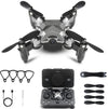 Folding drone with camera, controllable via remote control or smartphone with Wi-Fi connection