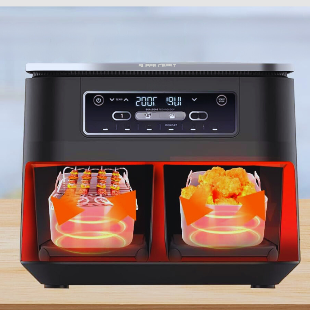 Double ™ air fryer | Cook two dishes together, without oil