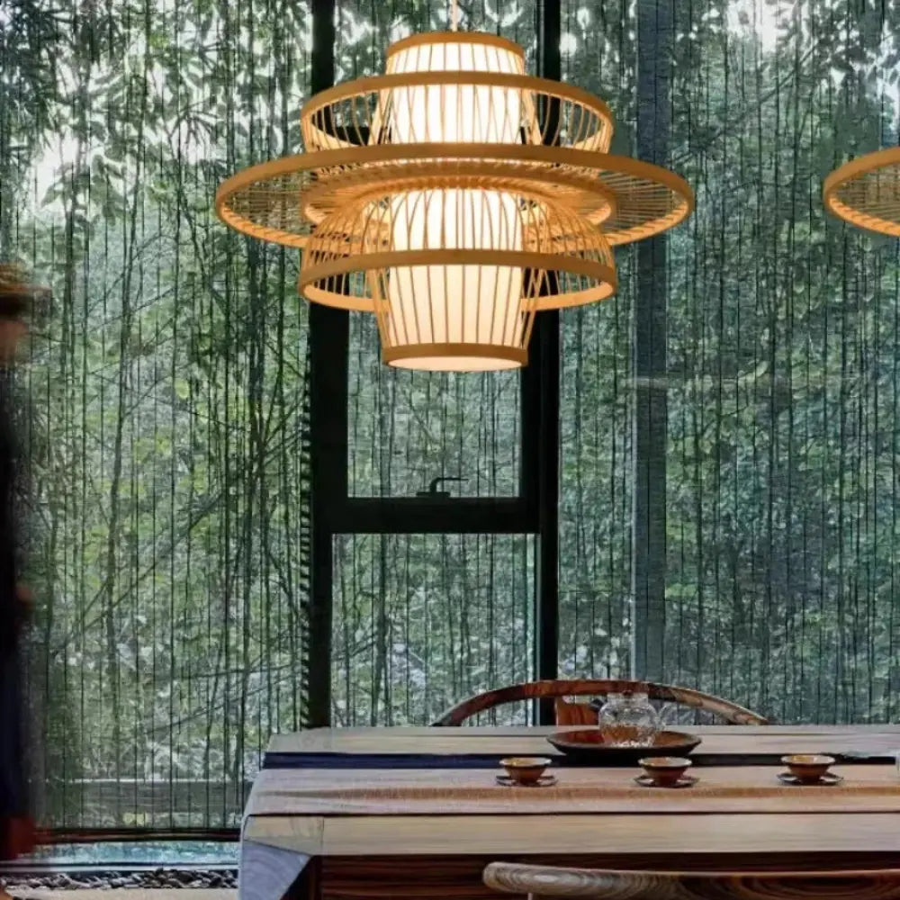 Lampadario in Bambù Moderno™ | Illuminazione Sospesa di Design per Ambienti Raffinati MigliorPrezzi.com