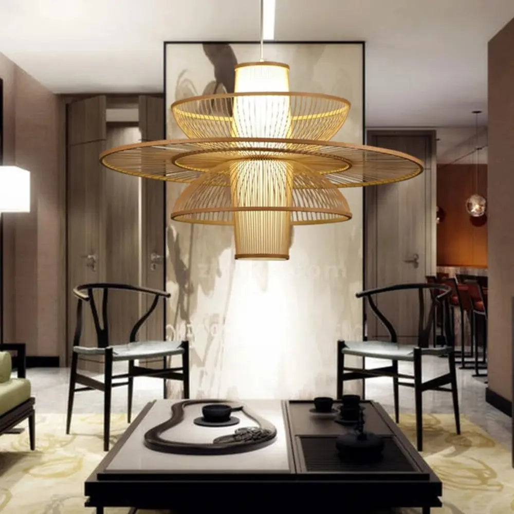 Lampadario in Bambù Moderno™ | Illuminazione Sospesa di Design per Ambienti Raffinati MigliorPrezzi.com