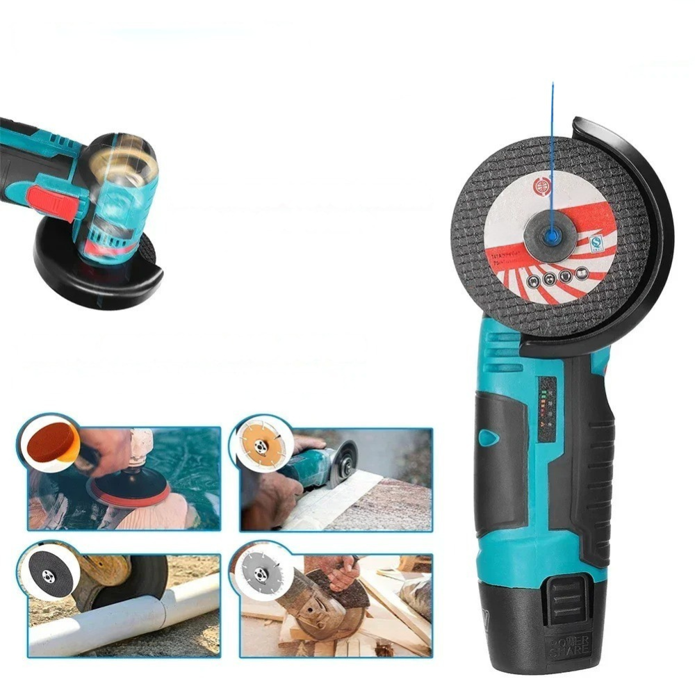 Smerigliatrice Angolare Portatile™ | Kit Completo con Batterie e Dischi