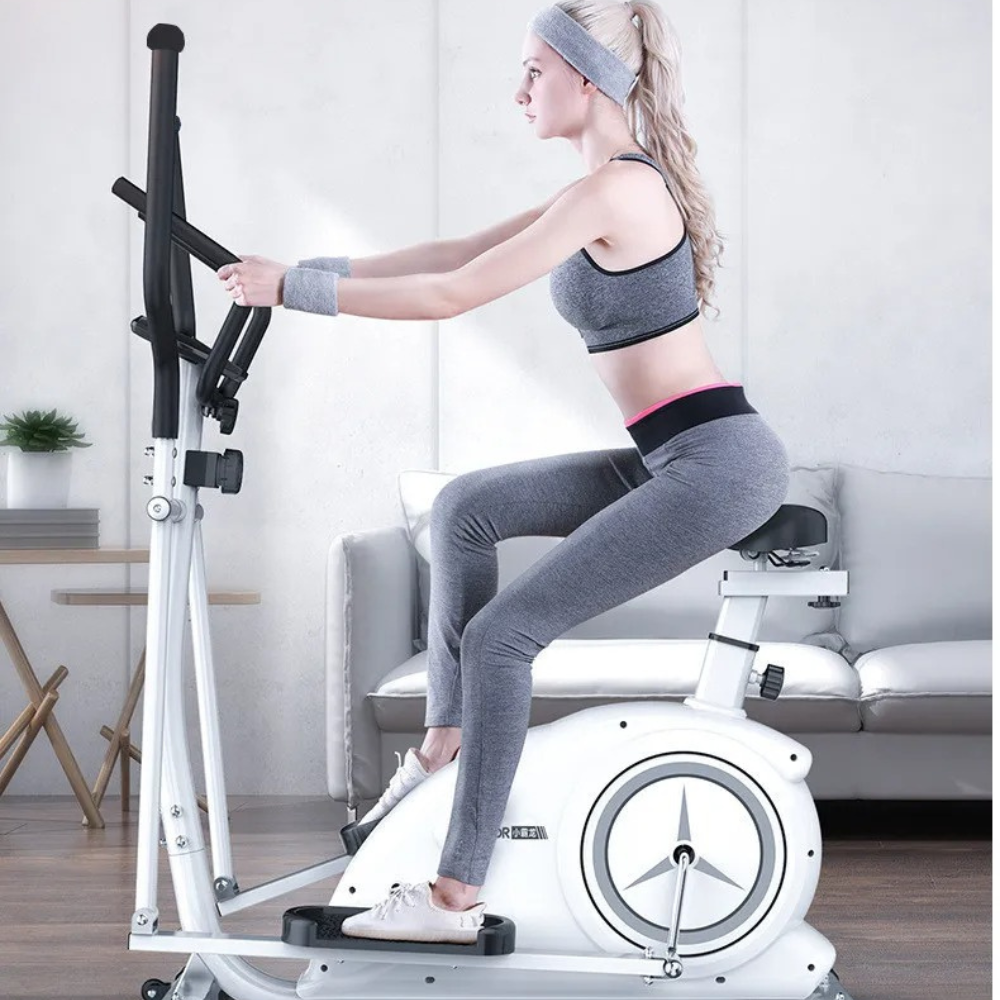 Cyclette ed Ellittica 2 in 1 per allenamento completo a casa