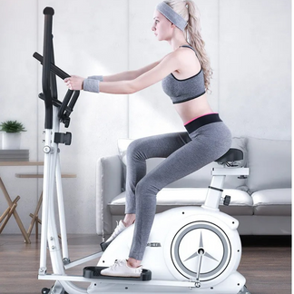 Cyclette ed Ellittica 2 in 1 per allenamento completo a casa