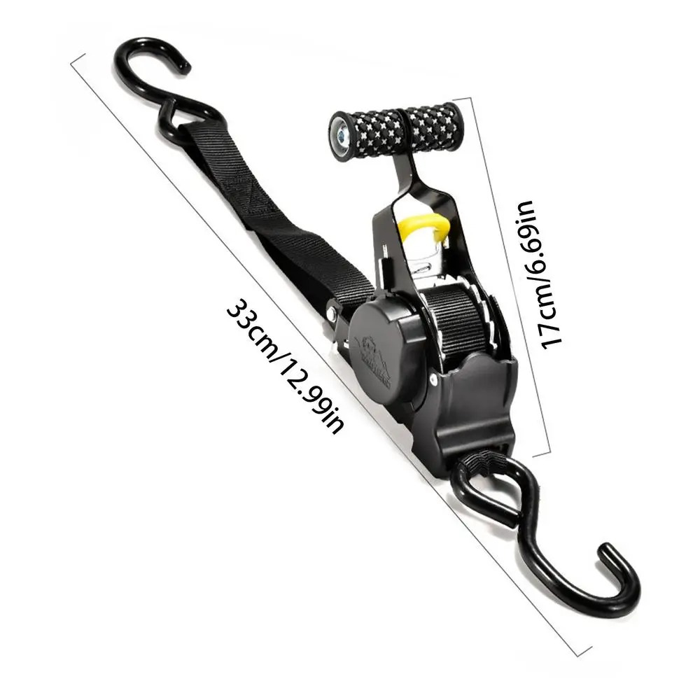 Cinghia a Cricchetto Pro™ | Fissaggio Sicuro con Ganci e Maniglia Antiscivolo