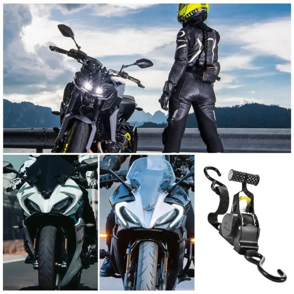 Cinghia a Cricchetto Pro™ | Fissaggio Sicuro con Ganci e Maniglia Antiscivolo