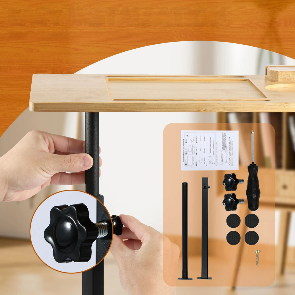 Tavolino Multifunzionale | Altezza Regolabile per Salotto, Studio e Relax