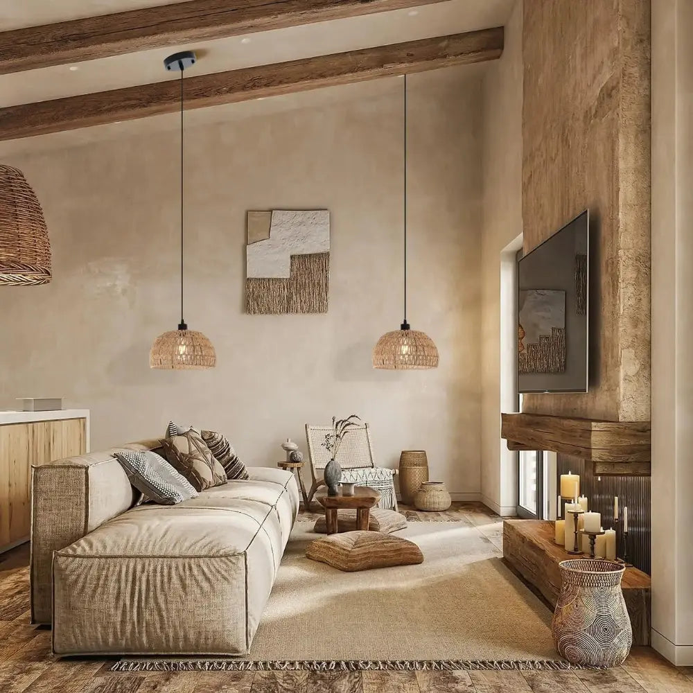 Lampadario Boho™ | Lampadario in rattan Boho, eleganza naturale MigliorPrezzi.com