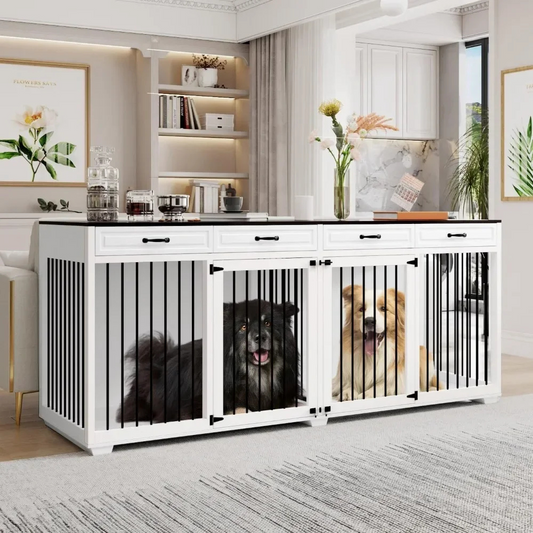 Doppelzimmer Hundehütte ™ | Luxuriöser Hundekäfig Mit Stil