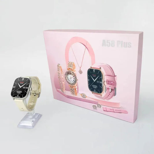 Smartwatch Plus 8 in 1 da donna  –  Eleganza e Tecnologia con Set Gioielli Omaggio