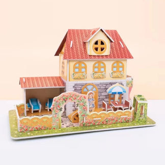 Puzzle 3D Cartoon Casa e Castello  Giocattoli Educativi Fai da Te