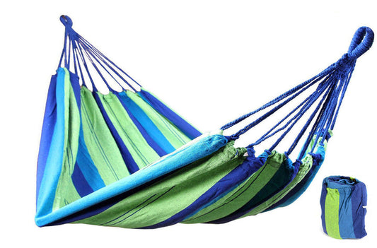 <tc>Garden Hammock™ | Single Cotton Hammock with Carry Bag – 185x80 cm – For Indoor and Outdoor Use</tc>